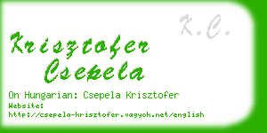 krisztofer csepela business card